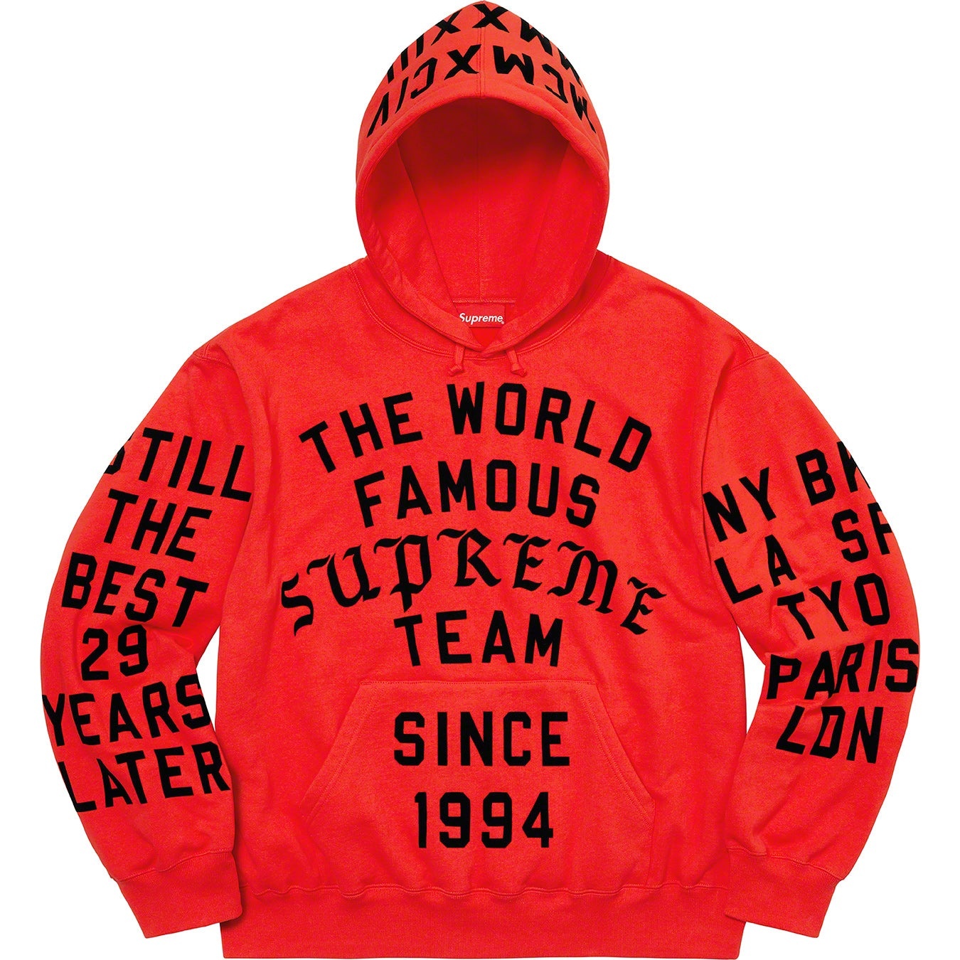 Supreme Team Flocked Hooded Sweatshirt view 2